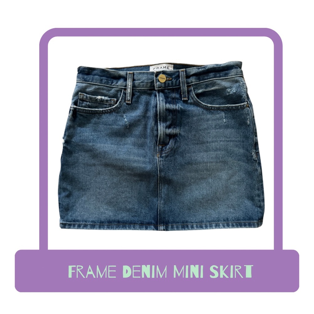 **Frame Medium Wash Denim Skirt - Great Condition**